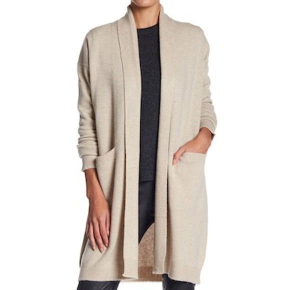 vince cashmere open front cardigan